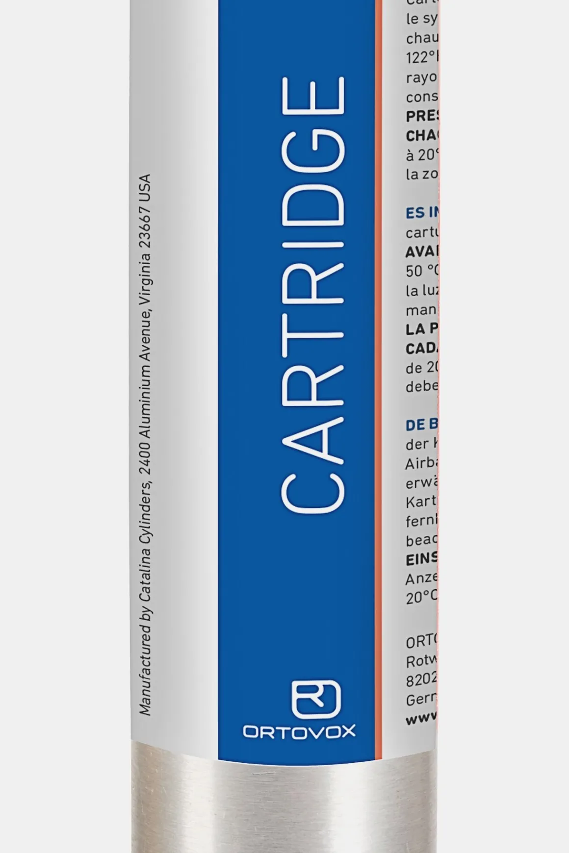 ORTOVOX AVABAG CARTRIDGE ALUMINUM NORTH AMERICA